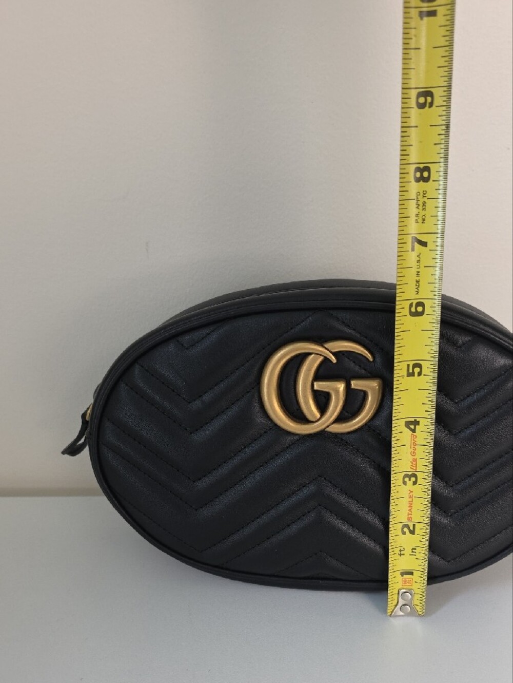 Gucci Marmont Quilted Leather Oval Belt Bag with Gold GG. 491294. NWT - Picture 4 of 15